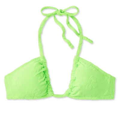 Women's Terry Textured U-Neck Multi-Way Bralette Bikini Top - Wild Fable⢠Tropical Green - Image 10