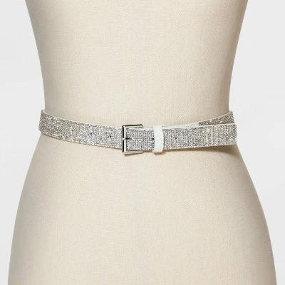 Women's Rhinestone Belt - Wild Fable⢠White
