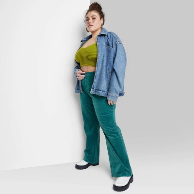 Women's Mid-Rise Corduroy Flare Pants - Wild Fable⢠- Image 5