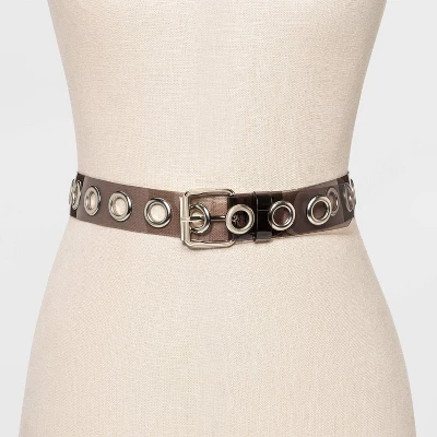 Women's Oversize Grommet Jelly Belt - Wild Fable⢠Black
