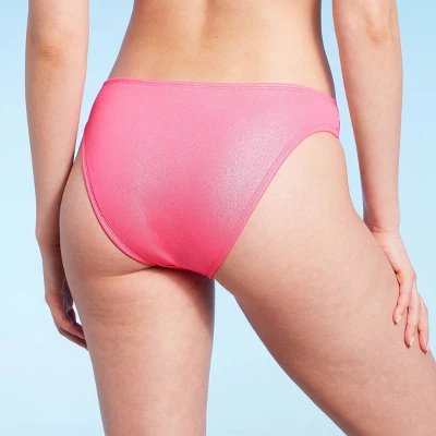 Women's Cheeky Bikini Bottom - Wild Fable⢠Pink Shine