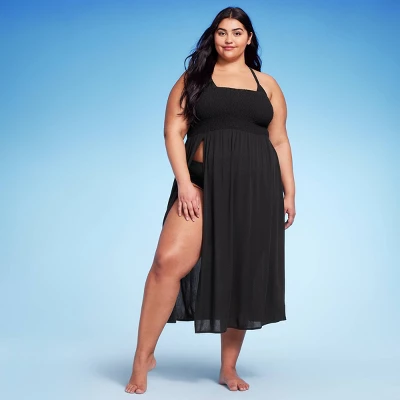 Women's Smocked High Slit Convertible Cover Up Dress - Wild Fable⢠- Image 8