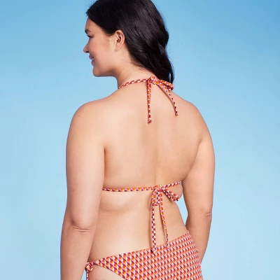 Women's Ribbed Triangle Bikini Top - Wild Fable⢠Geo Print - Image 4