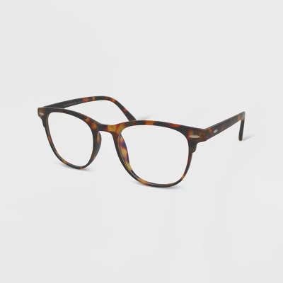 Women's Milky Plastic Square Blue Light Filtering Glasses - Wild Fable⢠Brown Tort
