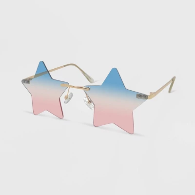 Women's Rimless Novelty Two-Tone Star Sunglasses - Wild Fable⢠Gold