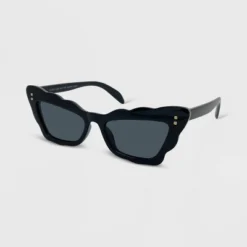 Wavy Cateye Sunglasses - Wild Fable™ Black