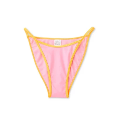Women's Colorblock High Leg Cheeky Bikini Bottom - Wild Fable⢠- Image 7