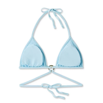 Women's Ring Front Strappy Triangle Bikini Top - Wild Fable⢠- Image 10