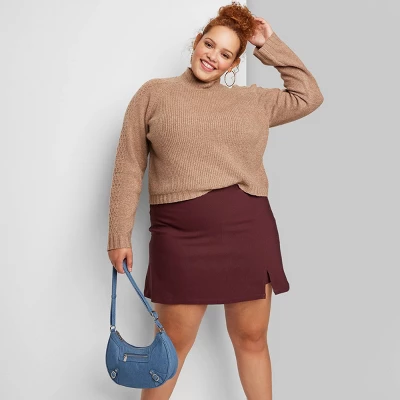 Women's High-Rise Bodycon Mini Skort - Wild Fable⢠- Image 3