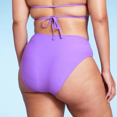 Women's High Waist High Leg Cheeky Bikini Bottom - Wild Fableā¢