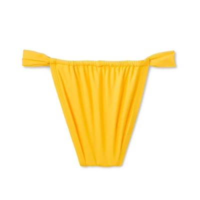 Women's Scarf Side Adjustable Coverage Bikini Bottom - Wild Fable⢠Yellow - Image 8