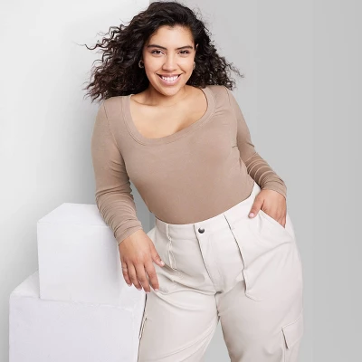 Women's Long Sleeve Scoop Neck T-Shirt - Wild Fable⢠- Image 4