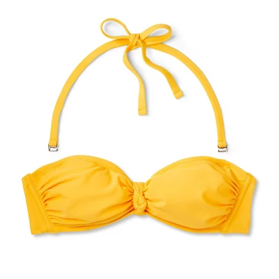 Women's Knot-Front Bandeau Bikini Top - Wild Fable⢠Yellow - Image 5