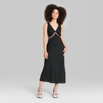 Women's Lace Detail Slip Midi Dress - Wild Fable⢠- Image 4