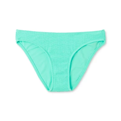 Women's Pucker Textured Cheeky Bikini Bottom - Wild Fable⢠Sea Green - Image 5