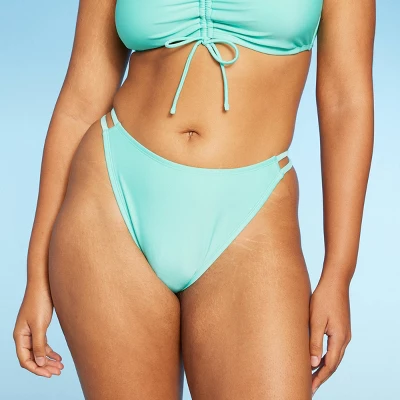 Women's Strappy Extra Cheeky Extra High Leg Bikini Bottom - Wild Fable⢠Mint Green - Image 3