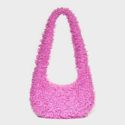 Slouchy Faux Fur Hobo Shoulder Handbag - Wild Fable⢠- Image 3