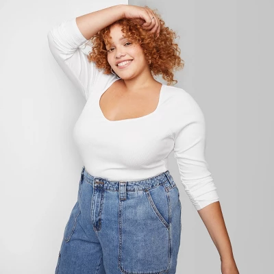 Women's Long Sleeve Sweetheart Neck Seamless Shirt - Wild Fable⢠- Image 6