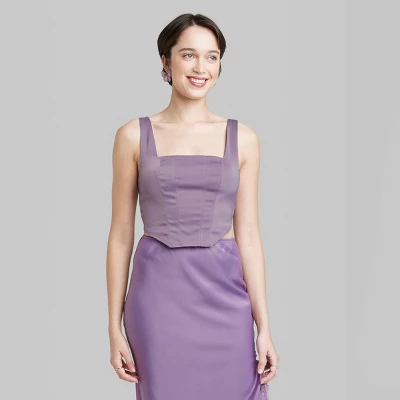 Women's Satin Corset Tank Top - Wild Fableā¢