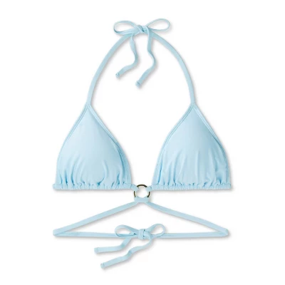 Women's Ring Front Strappy Triangle Bikini Top - Wild Fable⢠- Image 9