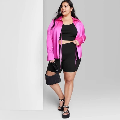 Women's High-Rise Polyester Bike Shorts - Wild Fable⢠- Image 4