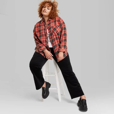 Women's Oversized Button-Down Flannel Shirt - Wild Fable⢠Plaid - Image 8