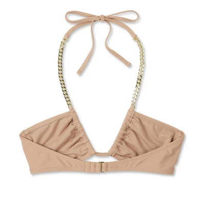 Women's Chain Detail U Bralette Bikini Top - Wild Fable⢠Brown - Image 7
