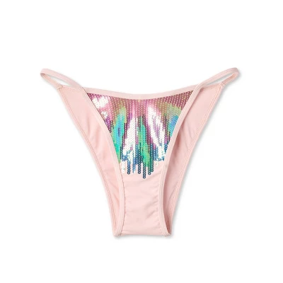 Women's Ombre Sequin Ultra High Leg Extra Cheeky Bikini Bottom - Wild Fable⢠Multi - Image 5