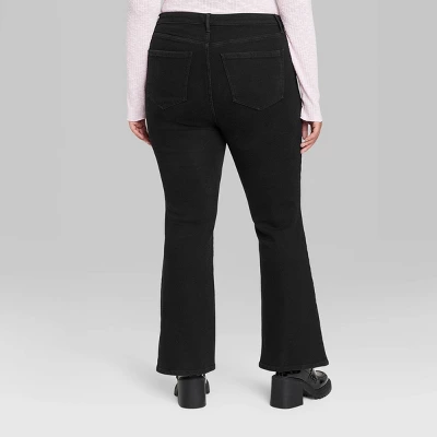 Women's Low-Rise Flare Jeans - Wild Fable⢠Black Clean - Image 2