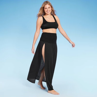 Women's Smocked High Slit Convertible Cover Up Dress - Wild Fable⢠- Image 2