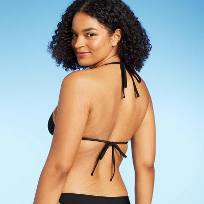 Women's Low Coverage Mini Triangle Bikini Top - Wild Fable⢠Black - Image 4