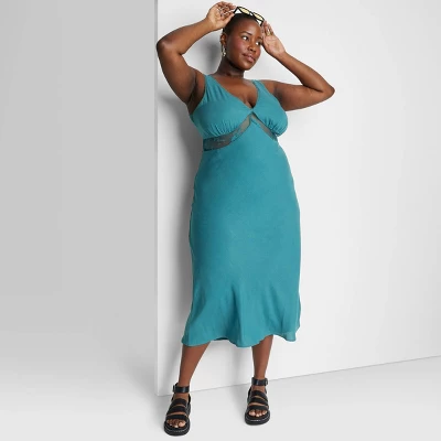 Women's Lace Detail Slip Midi Dress - Wild Fable⢠- Image 9