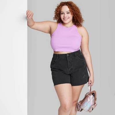 Women's High-Rise Cutoff Midi Jean Shorts - Wild Fable⢠- Image 4