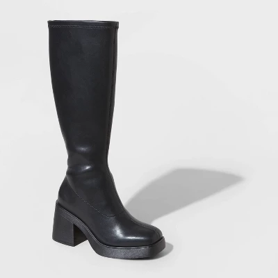 Women's Azzahya Stretch Tall Dress Boots - Wild Fable⢠Black - Image 4