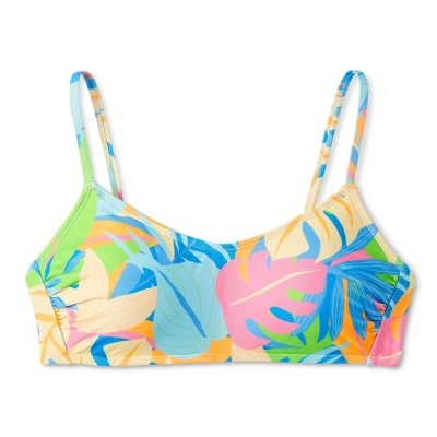 Women's Scoop Neck Bralette Bikini Top - Wild Fable⢠Multi Tropical Print - Image 5