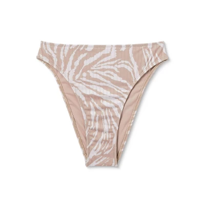 Women's Ribbed High Leg Cheeky High Waist Bikini Bottom - Wild Fable⢠- Image 12