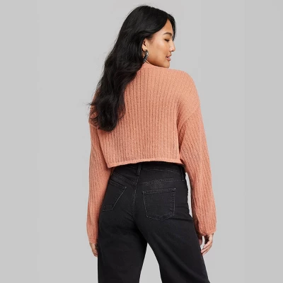 Women's Crewneck Open Knit Cropped Pullover - Wild Fable⢠- Image 2
